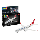 KIT PARA MONTAR REVELL MODEL SET BOEING 737-800 TURKISH AIRLINES 1/144 63 PEÇAS COMPLETO COM TINTAS COLA E PINCEL REV 63772